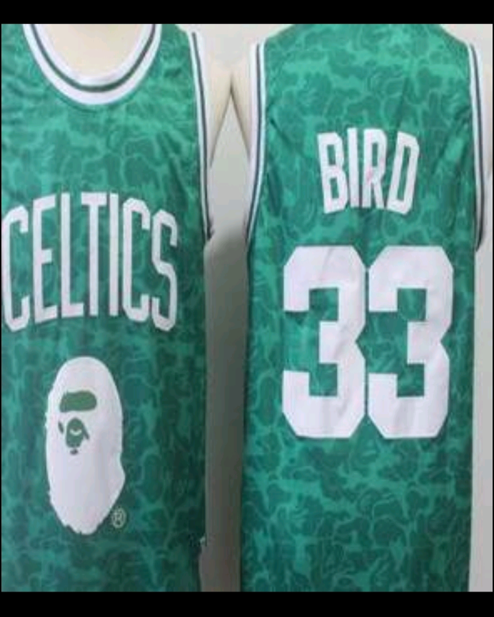 Larry Bird bape throwback jersey