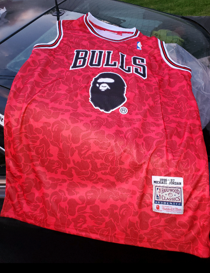 Michael Jordan bape throwback jersey