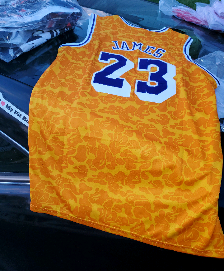 LeBron James bape jersey