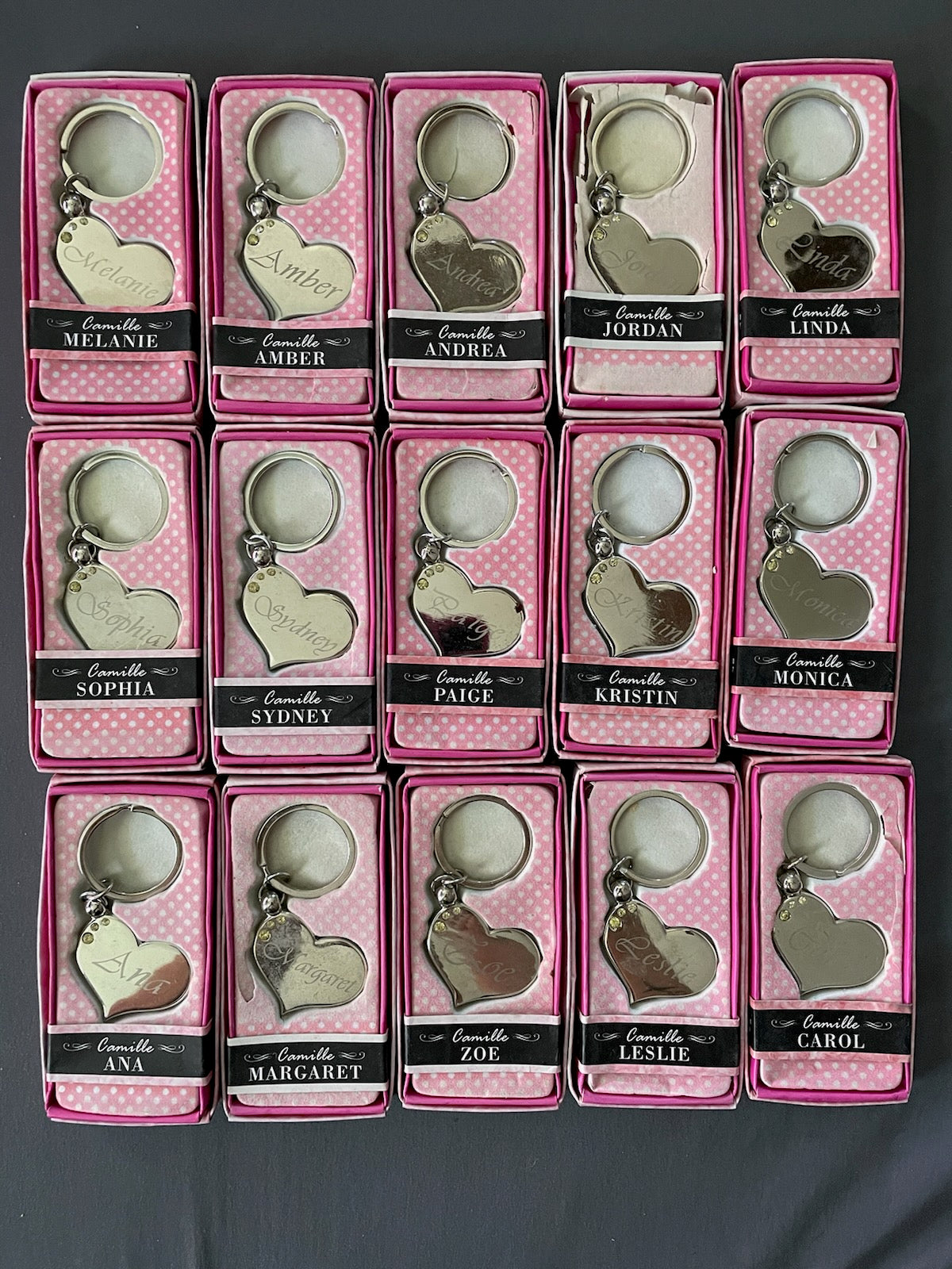 Personalized Heart key chains