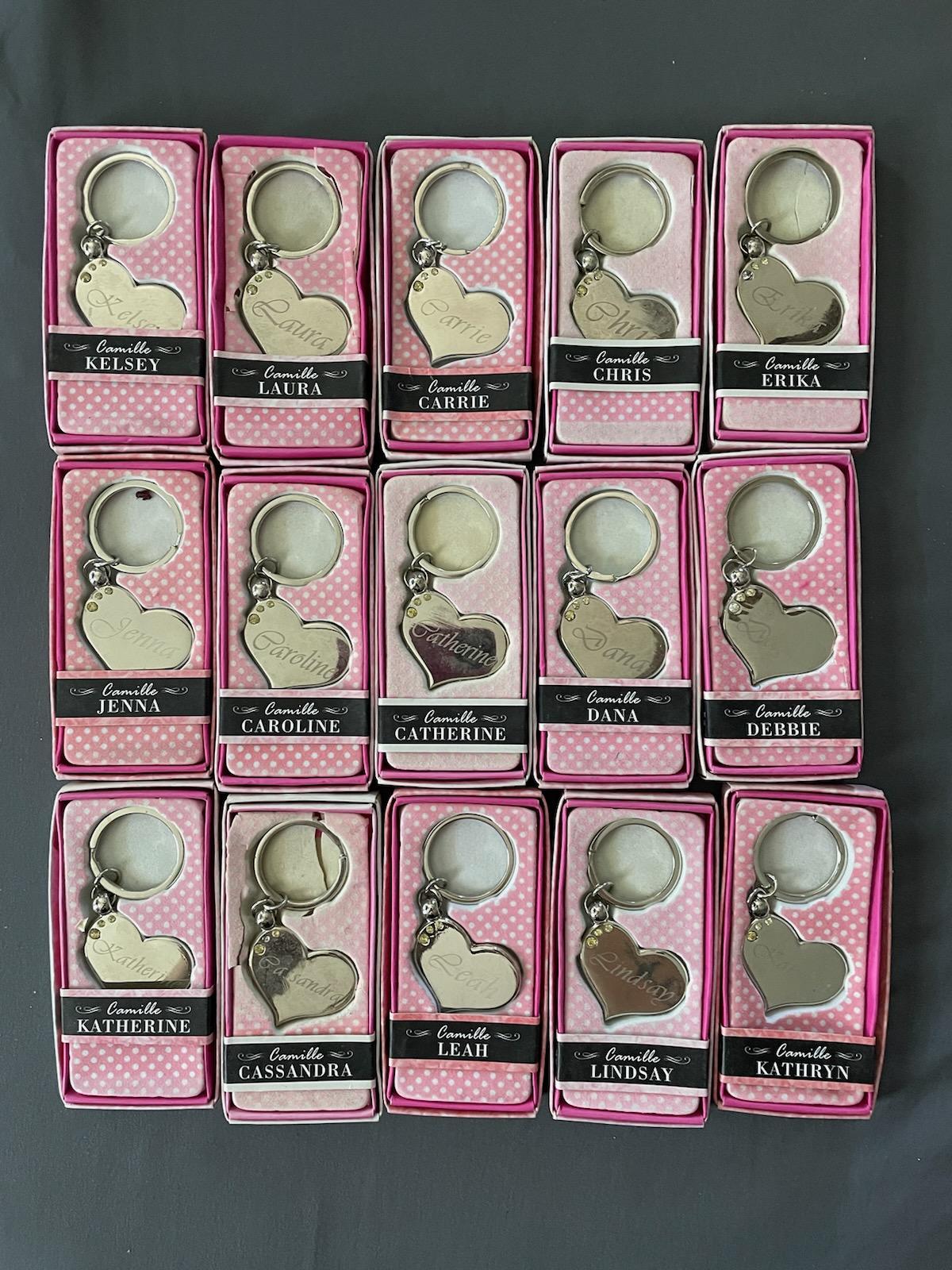 Personalized Heart key chains