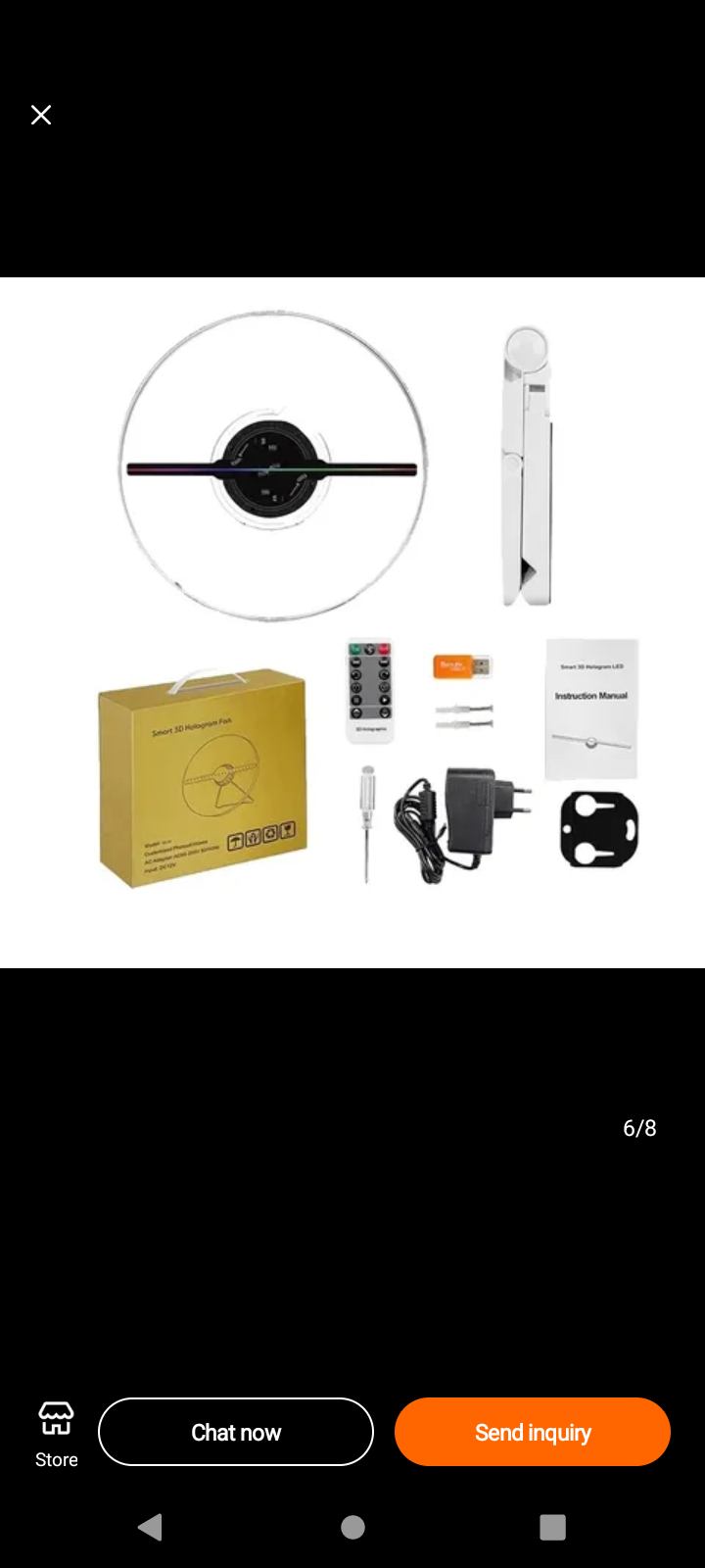 Led smart hologram display fans