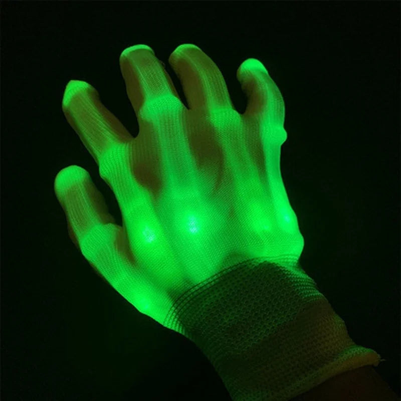 1 Pair Halloween LED Luminous Gloves Christmas Decoration Event Party Supplies High-quality Luminous Gloves