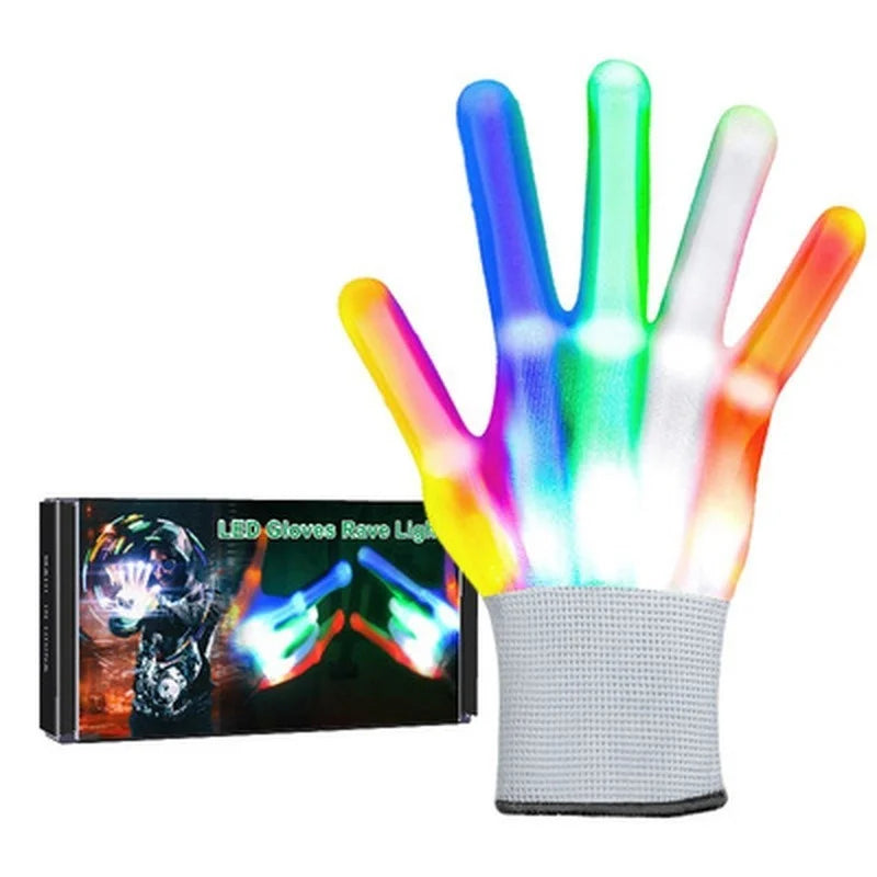 1 Pair Halloween LED Luminous Gloves Christmas Decoration Event Party Supplies High-quality Luminous Gloves