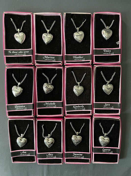 Personalized Heart necklaces